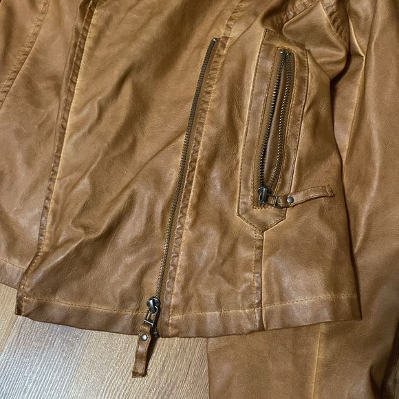 Brown Vegan Leather Max Studio XL Jacket - Picture 2 of 7